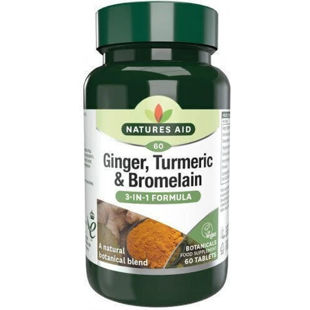 Natures Aid Імбирна куркума та бромелайн 60 пакетиків: ціни та характеристики