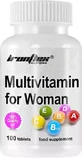 Ironflex Nutrition Мультивітаміни для жінок Мультивітаміни для енергії, зміцнення імунної системи та волосся 100 таблеток