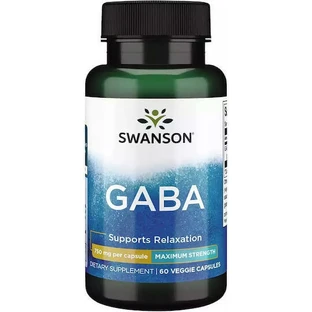 Swanson GABA 750мг добавка для сну 60 рослинних капсул