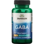 Swanson GABA 750мг добавка для сну 60 рослинних капсул: ціни та характеристики
