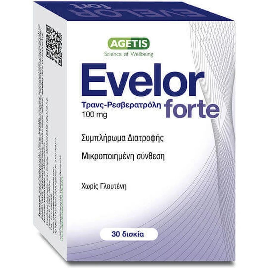 Спеціальна харчова добавка Agetis Evelor Forte 100 мг 30 табл.: ціни та характеристики
