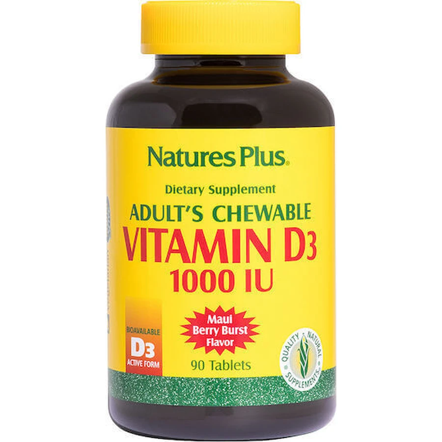 Nature's Plus Витамин D3 для поддержки иммунитета и здоровья яиц 1000iu 90 жевательных таблеток: цены и характеристики