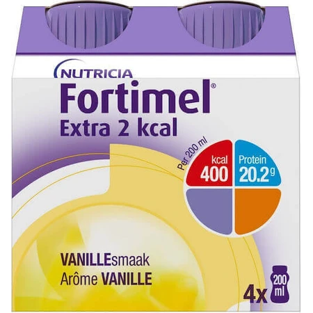Nutricia Fortimel Extra 2 Kcal Специальная пищевая добавка 4 х 50 мл Ваниль: цены и характеристики