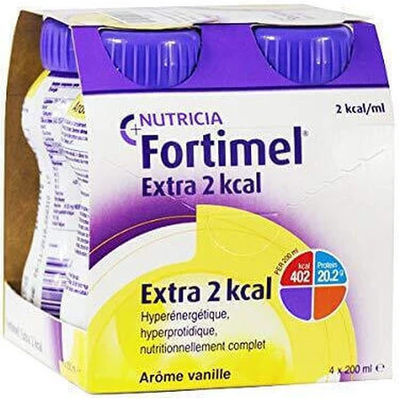 Nutricia Fortimel Extra 2 Kcal Специальная пищевая добавка 4 х 50 мл Ваниль: цены и характеристики