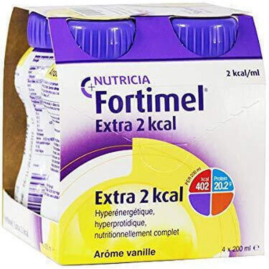 Nutricia Fortimel Extra 2 Kcal Специальная пищевая добавка 4 х 50 мл Ваниль: цены и характеристики