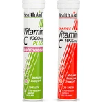 Health Aid Vitamin C 1000mg Plus Echinacea Multivitamin for Energy & Immune System Support 1000mg Orange 2 x 20 effervescent tablets: цены и характеристики
