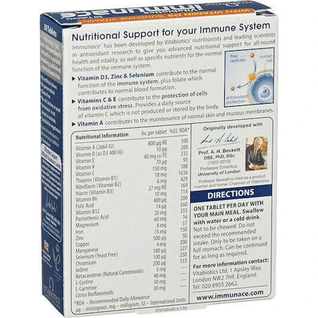 Vitabiotics Immunance Иммуноукрепляющая добавка 30 табл.: цены и характеристики