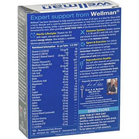 Vitabiotics Wellman Original 29 Nutrients David Gandy Special Dietary Supplement 30 tabs: цены и характеристики