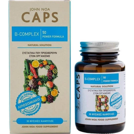 John Noa Caps B-Complex B-Complex порошковая формула витаминов для энергии, укрепления иммунной и нервной систем 30 капс: цены и характеристики