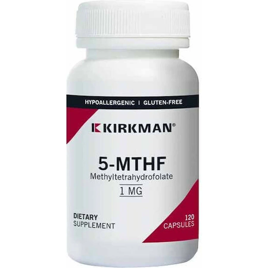Kirkman 5-MTHF Вітамін для здоров'я нервової системи 1 мг Енергія 120 капс.: ціни та характеристики