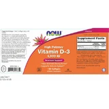 Now Foods Витамин D-3 для поддержки иммунитета и здоровья яиц 1000iu 180 софтгелей