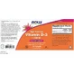 Now Foods Вітамін D-3 Вітамін для підтримки імунітету та здоров'я яєць 1000iu 180 м'яких гелів