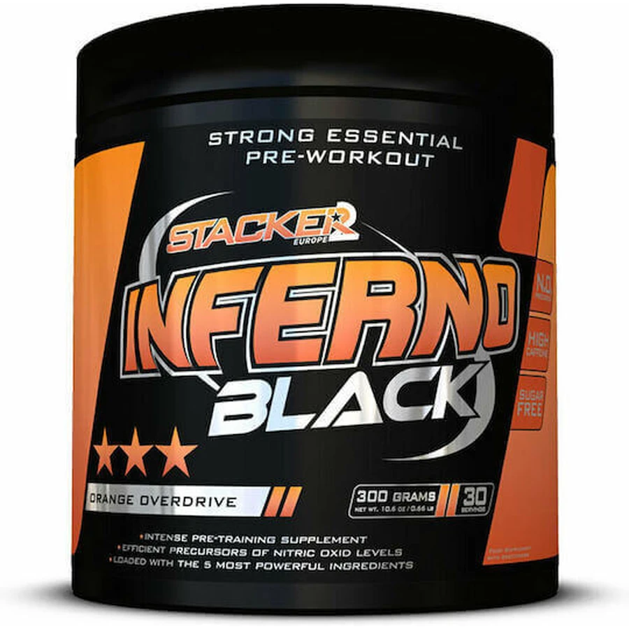 Stacker 2 Inferno Black Предтреніровочна добавка 300гр Orange Supercharge: ціни та характеристики