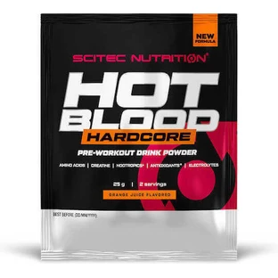 Scitec Nutrition Hot Blood Hardcore Hardcore Предтреніровочная добавка 25гр Апельсиновий сік