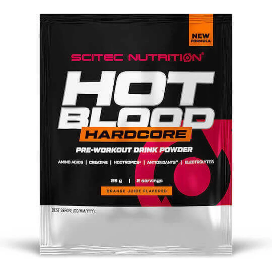 Scitec Nutrition Hot Blood Hardcore Hardcore Предтреніровочная добавка 25гр Апельсиновий сік: ціни та характеристики