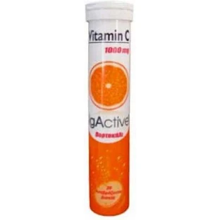 IgActive Vitamin C Вітамін для зміцнення імунної системи, шкіри та антиоксидантної дії 1000мг апельсин 20 табл. еф.
