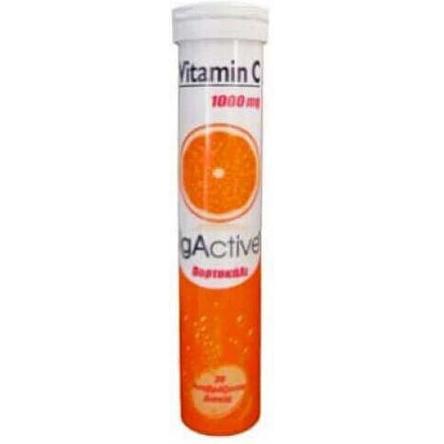 IgActive Vitamin C Вітамін для зміцнення імунної системи, шкіри та антиоксидантної дії 1000мг апельсин 20 табл. еф.: ціни та характеристики