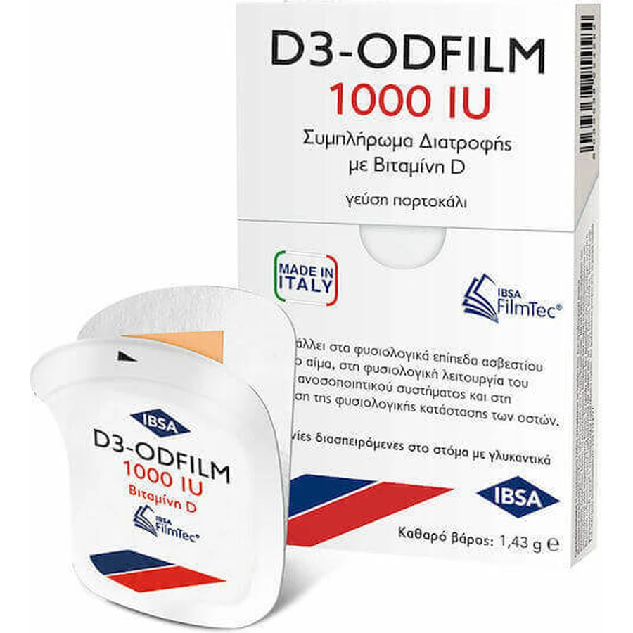 Ibsa D3-Odfilm Витамин для укрепления иммунной системы и здоровья яиц 1000iu Orange 30buc: цены и характеристики