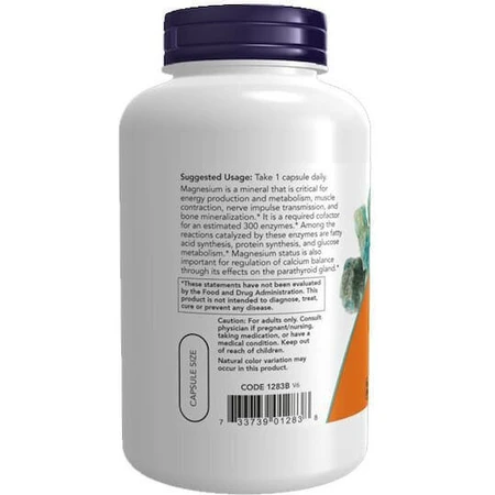Now Foods Магний 400 мг 180 травяных капсул: цены и характеристики