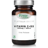 Полівітамінний комплекс Power Of Nature Platinum Range Vitamin C+D3 для зміцнення енергії та імунної системи 1000iu 1000мг 30 таблеток