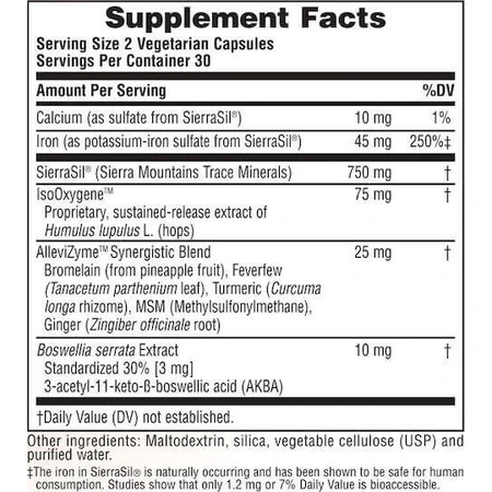 Nature's Plus Ultra Inflam Actin 60 растительных капсул: цены и характеристики