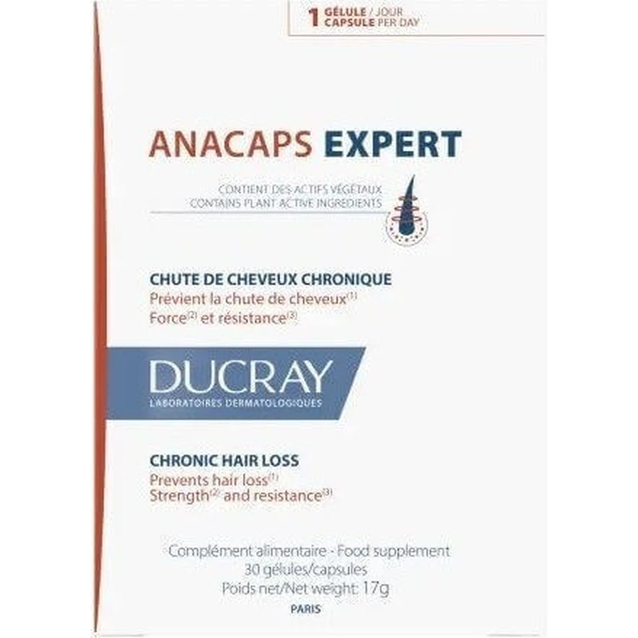 Ducray Anacaps Expert Спеціальна харчова добавка 30 капс.: ціни та характеристики