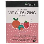Полівітамінний комплекс Ino Plus Vit C + D3 + Zinc для зміцнення імунної системи 30 x { chew_tabs | divided_by:temaxia }} жувальні таблетки: ціни та характеристики