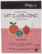 Полівітамінний комплекс Ino Plus Vit C + D3 + Zinc для зміцнення імунної системи 30 x { chew_tabs | divided_by:temaxia }} жувальні таблетки
