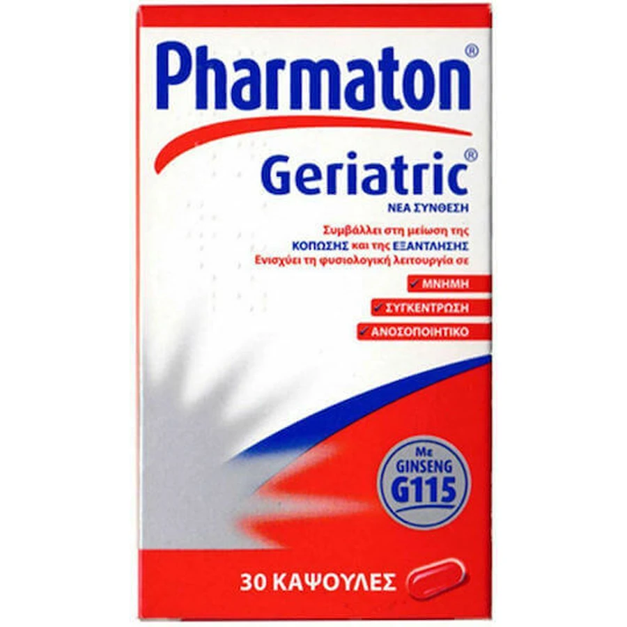 Pharmaton Geriatric Multivitamin for Energy & Immune System Boost 30 caps: цены и характеристики