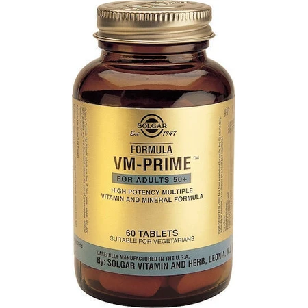 Полівітамінний комплекс Solgar Formula Vm-Prime для енергії, зміцнення імунної системи та волосся для дорослих 50+ 60 таблеток: ціни та характеристики