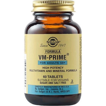 Полівітамінний комплекс Solgar Formula Vm-Prime для енергії, зміцнення імунної системи та волосся для дорослих 50+ 60 таблеток: ціни та характеристики