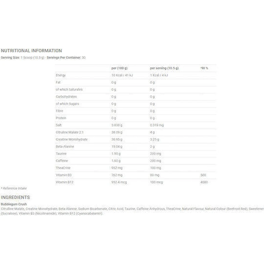 Applied Nutrition ABE - All Black Everything Pre Workout Supplement 315gr Apple Green: ціни та характеристики