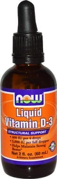 Now Foods Жидкий витамин D-3 для укрепления иммунитета и здоровья яиц 400iu 60 мл 60 мл