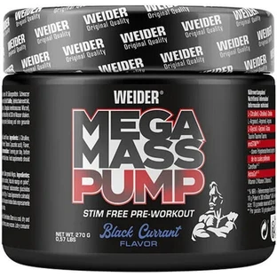 Предтреніровочная добавка Weider Mega Mass Pump 270гр Чорна смородина