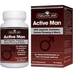 Дієтична добавка Natures Aid Active Man з аргініном, корейським женьшенем та макою Спеціальна 60 файлів: ціни та характеристики