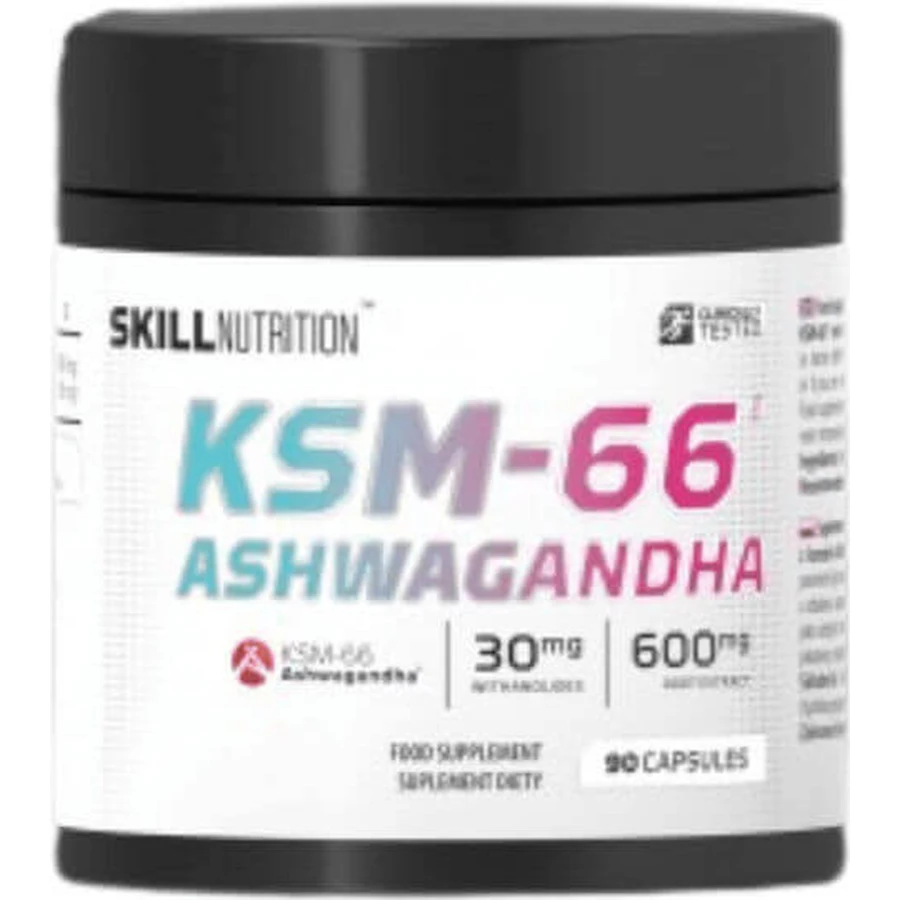 Skill Nutrition KSM-66 Ashwagandha 90 растительных капсул: цены и характеристики