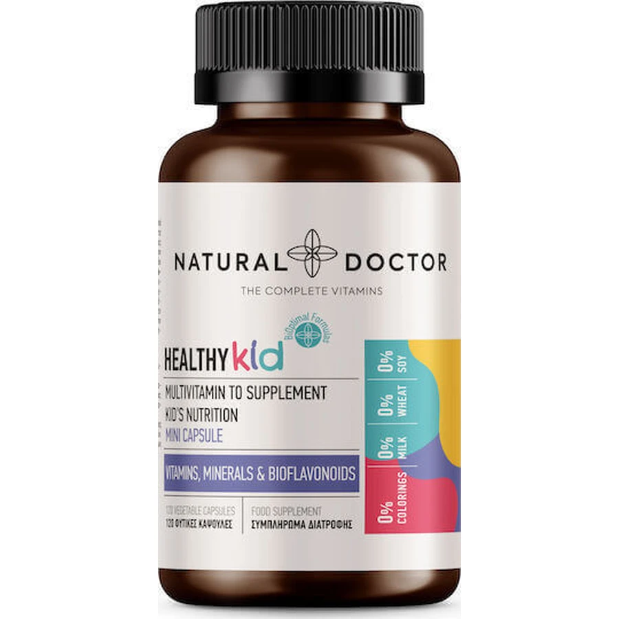 Natural Doctor Healthy Kid Multivitamin Мультивитамины для энергии и укрепления иммунной системы 120 растительных капсул: цены и характеристики