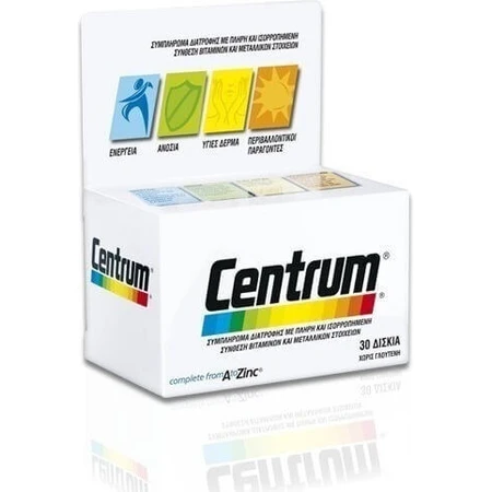 Centrum A to Zinc Мультивитамины для энергии и укрепления иммунной системы 30 таблеток: цены и характеристики