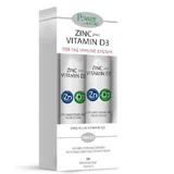 Power Health Zinc Plus Vitamin D3 2000 IU 2 x 20 шипучих таблеток со вкусом клубники