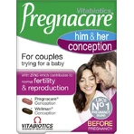 Vitabiotics Pregnacare His & Her Conception Pregnancy Supplement 30 tabs 30 caps: цены и характеристики
