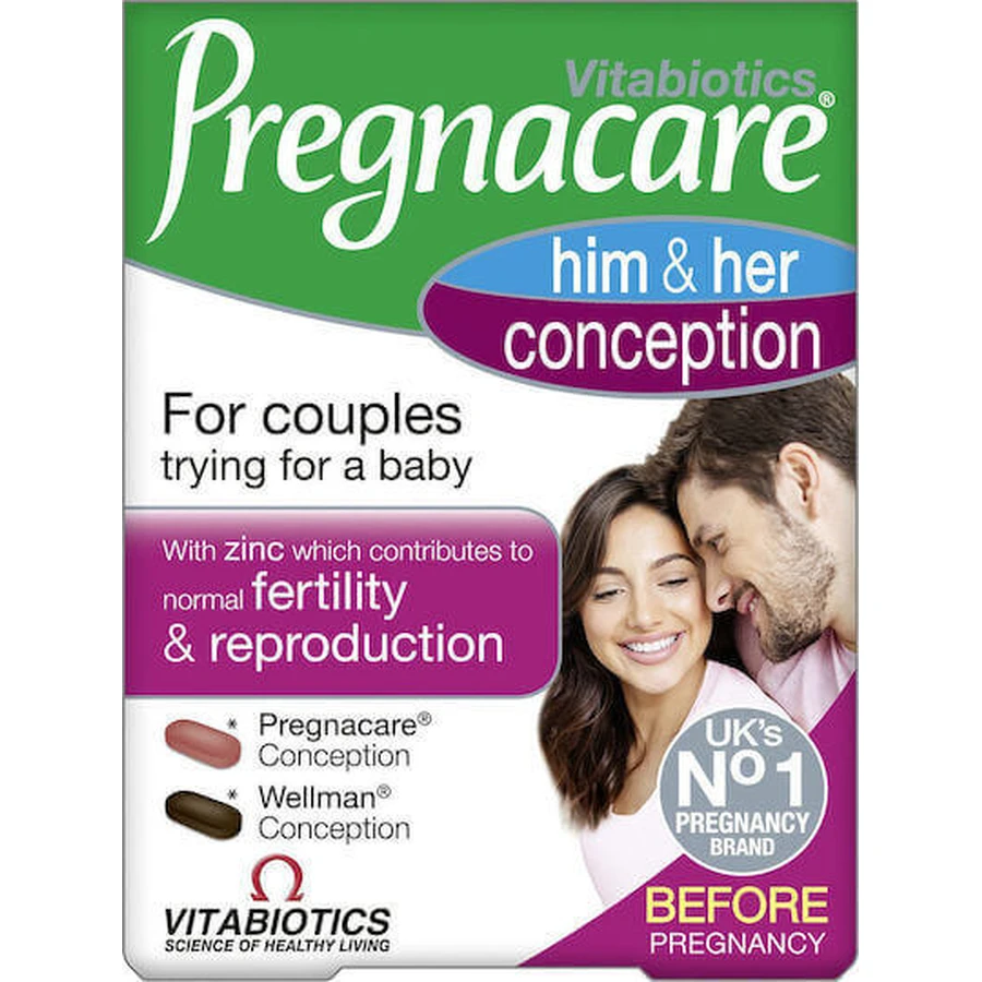 Vitabiotics Pregnacare His & Her Conception Pregnancy Supplement 30 tabs 30 caps: цены и характеристики