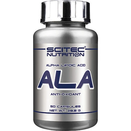Scitec Nutrition ALA (Alpha Lipoic Acid) Альфа-ліпоєва кислота Спеціальна дієтична добавка 50 капс.: ціни та характеристики