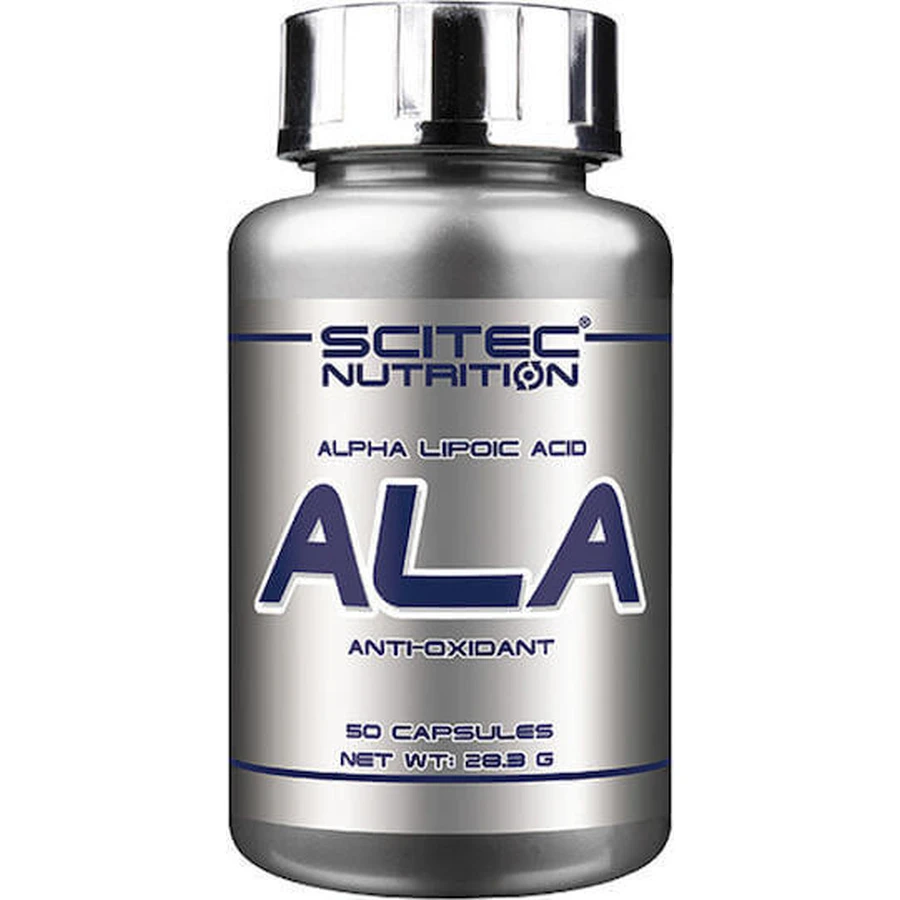 Scitec Nutrition ALA (Alpha Lipoic Acid) Альфа-ліпоєва кислота Спеціальна дієтична добавка 50 капс.: ціни та характеристики