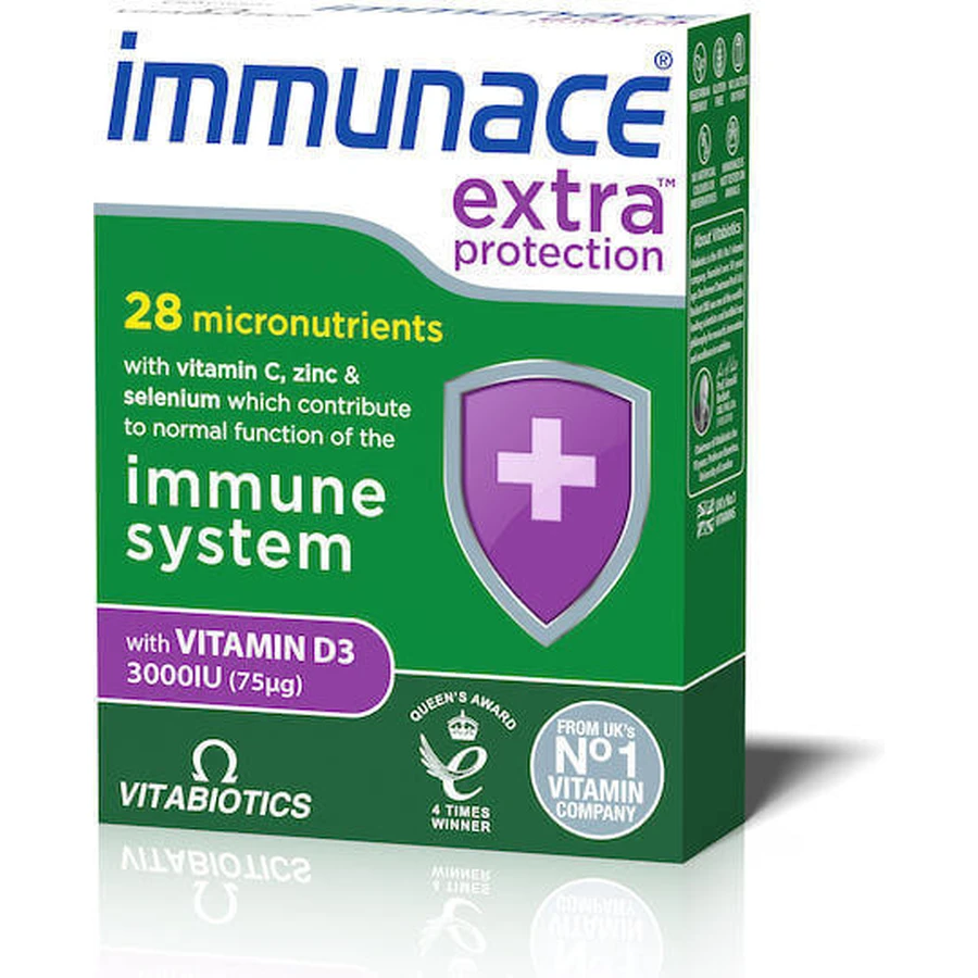 Vitabiotics Immunace Extra Protection Иммуноукрепляющая добавка 30 табл.: цены и характеристики