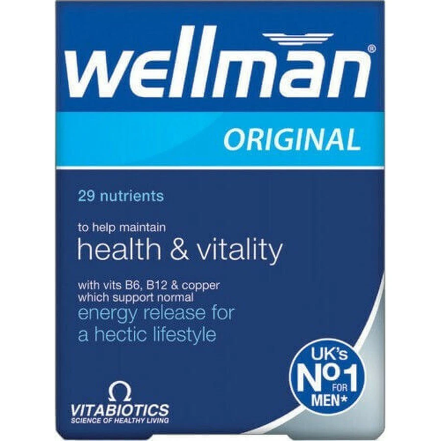 Vitabiotics Wellman Original 29 Nutrients Testosterone Boosting Supplement 30 tabs: цены и характеристики