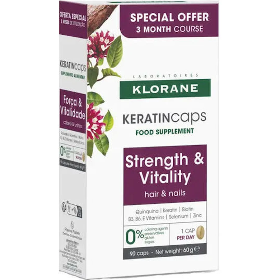 Klorane Strength & Vitality Пищевая добавка Special 90 капс: цены и характеристики