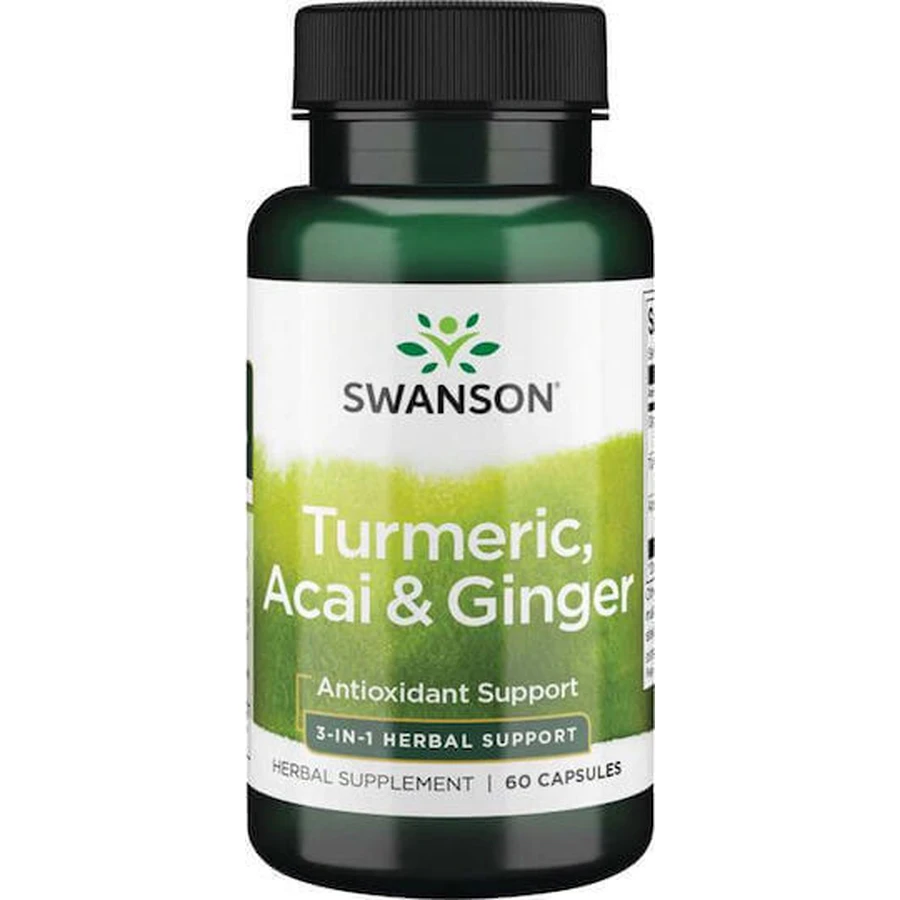 Swanson Turmeric, Acai & Ginger 60 капс: цены и характеристики