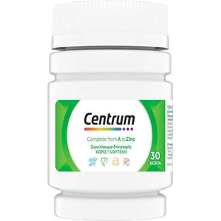 Полівітамінний комплекс Centrum A-Цинк для зміцнення енергії та імунітету 30 таблеток