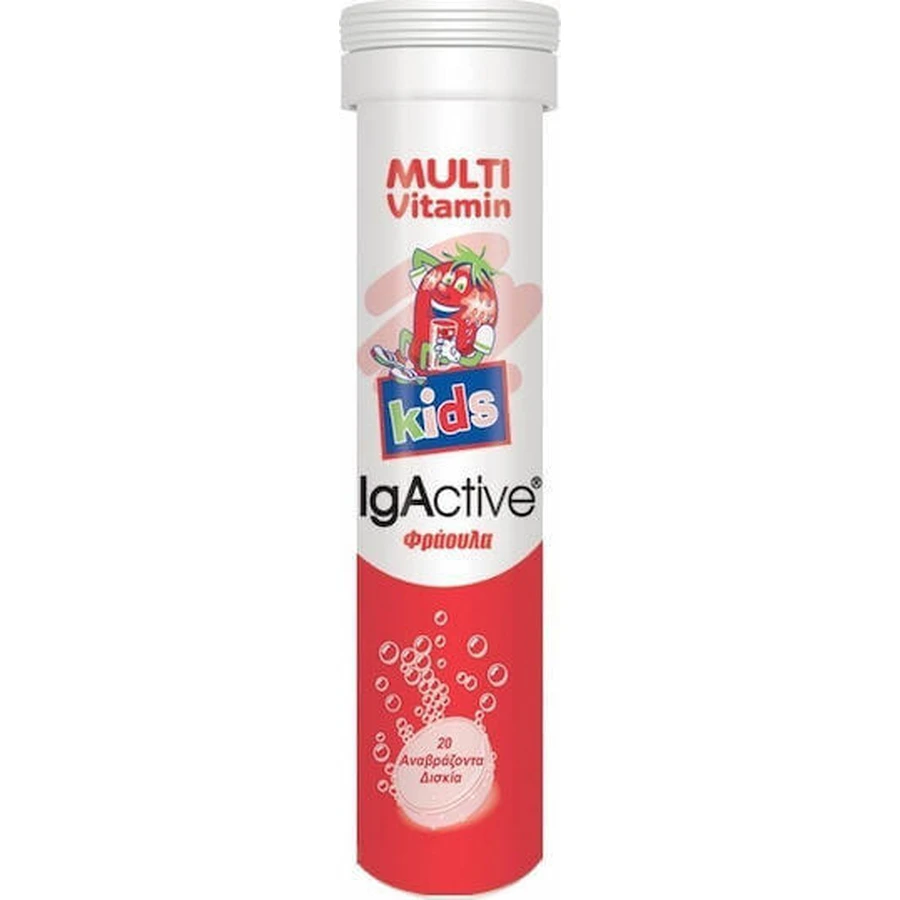 IgActive Multivitamin Дитячі мультивітаміни для зміцнення енергії, імунітету та нервової системи Полуниця 20 табл. еф.: ціни та характеристики