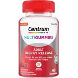 Мультивітамінний комплекс Centrum MultiGummies для дорослих з вивільненням енергії для енергії, нервової системи та здоров'я птахів 60 желейних цукерок